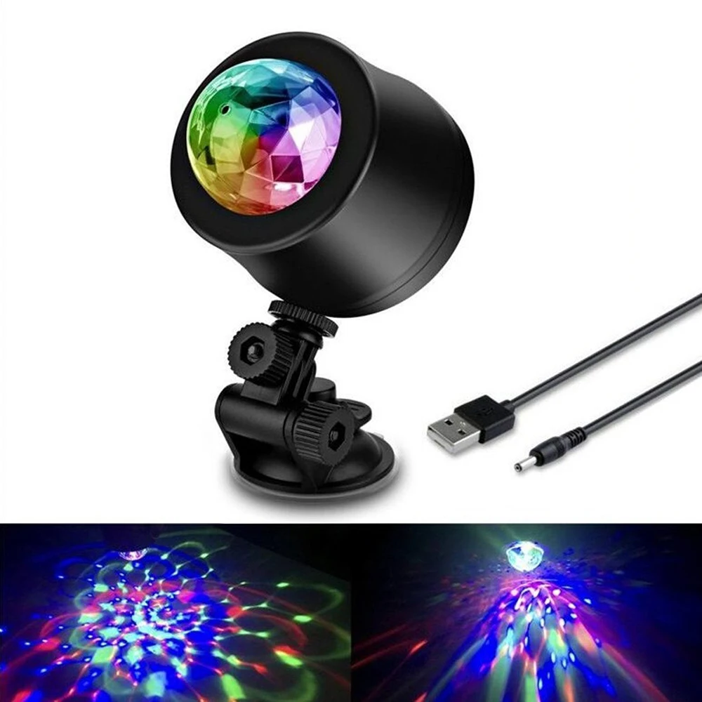 

Разноцветные вечерние дискотечные Бальные огни RGB 6 Вт LED Стробоскоп Вращающийся DJ сценический свет USB порт AC 5V бар KTV автомобильное Кристаль...