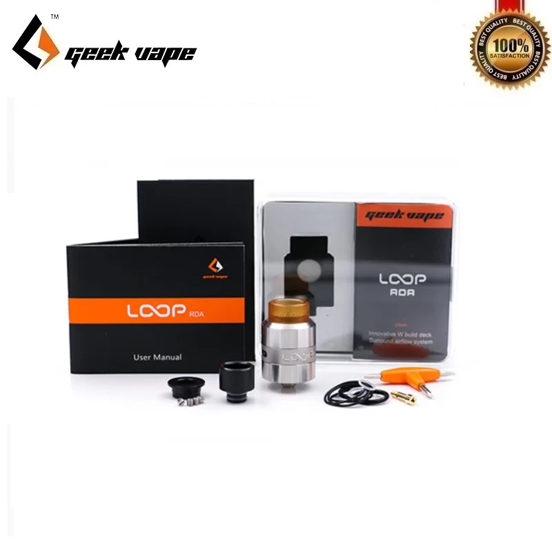 Geekvape петля RDA 24 мм Vape танк с уникальным W форменной сборки колода минимизирует