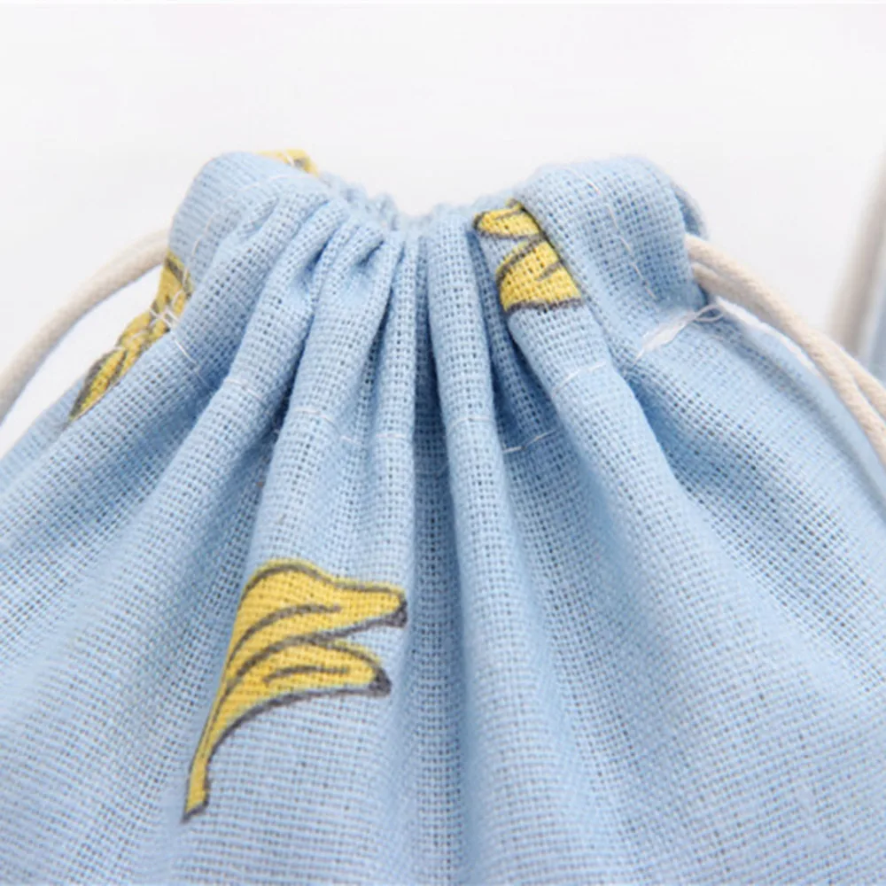 1 шт. S/M/L 3 размера подарочные сумки на шнурке хлопковый синий мешочек с рисунком