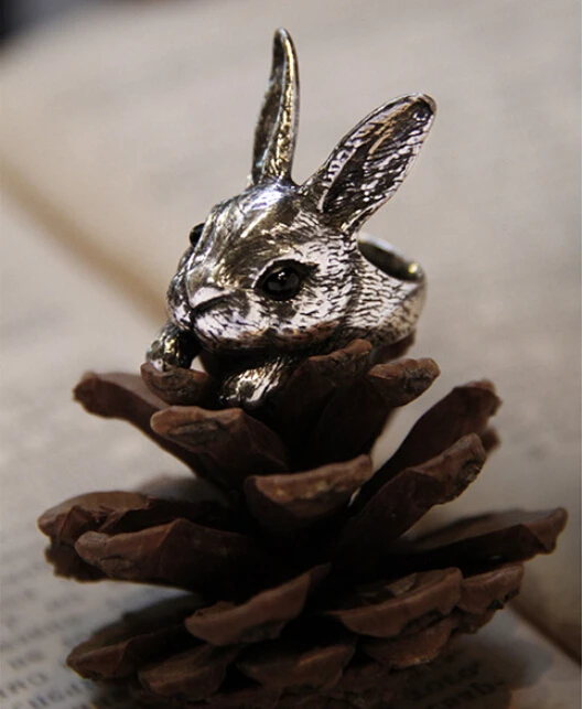 Оптовая продажа уникальное модное регулируемое кольцо в виде кролика