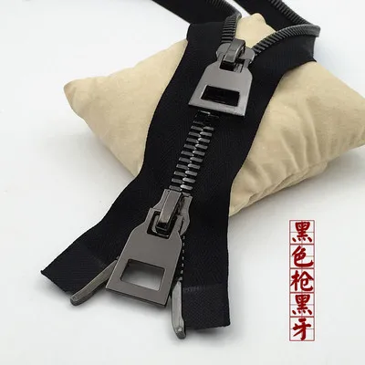 black2 Металлическая медная молния для шитья 10# большая молния 85 см 100 см 120 см 1 предмет пальто пуховик ветровка молния ремонт Черный Белый - Цвет: black2