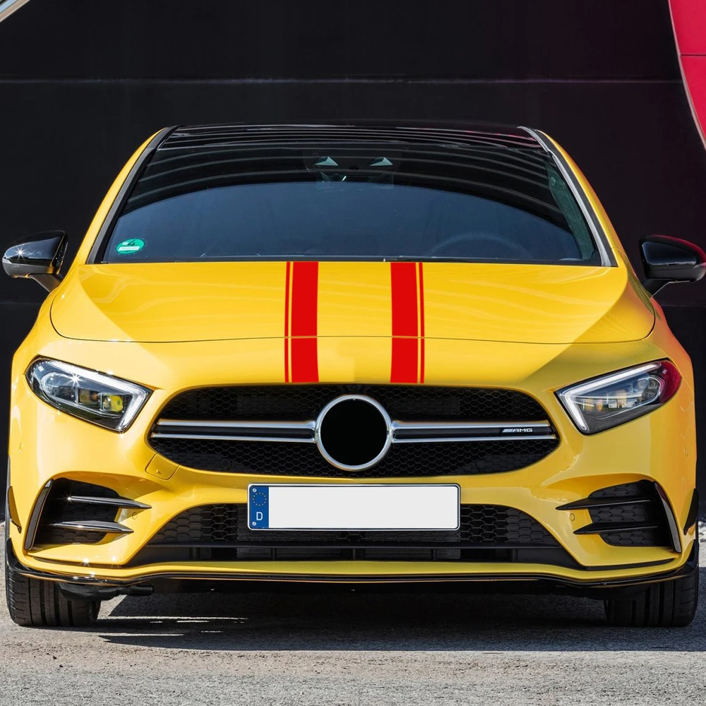 Наклейки на капот автомобиля в полоску графические для Mercedes Benz A C E GLA CLA45 W176 C117 W204
