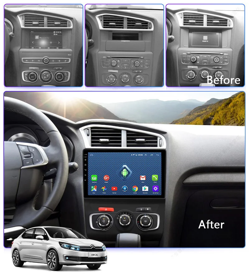 Wanqi Car Android 4 аппарат не привязан к оператору сотовой связи Экран Автомобильный