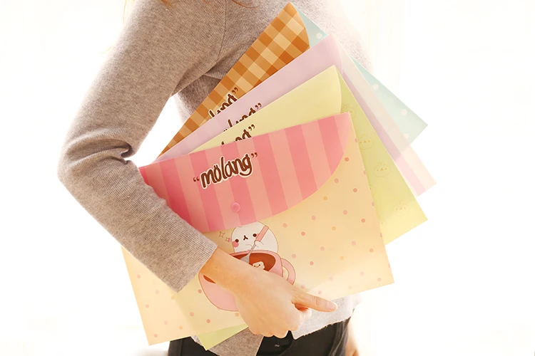 10 шт./лот креативная симпатичная папка для файлов А4 водонепроницаемая красивая