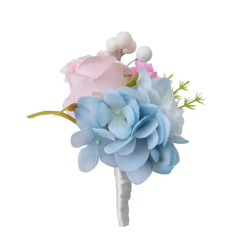 

Free Shipping 6pcs/pack Corsage Wrist Flower Wedding Decorative Event Party Props Bride