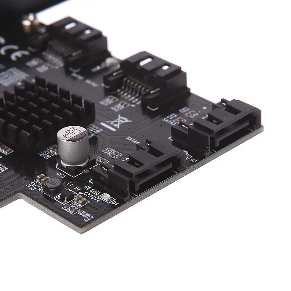Плата контроллера расширения Maikou PCI Express 1x на 4 порта Sata 3 0 6G Marvell 88SE9215|Платы