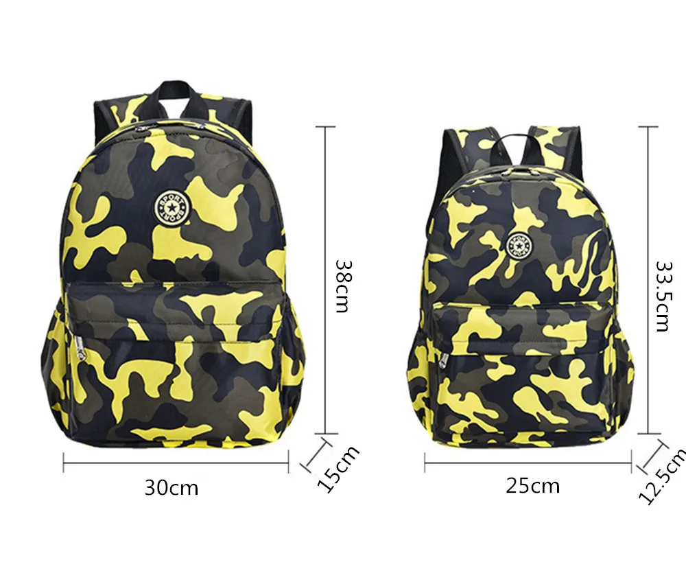 Hot Sale Camouflage Child Backpacks Kindergarten Bags School Students Cute Printing Oxford Rucksack Kids Bag School Bags 2 sizes