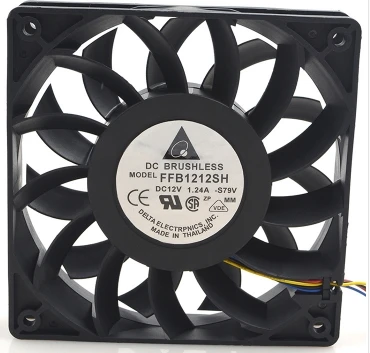 

Original FFB1212SH 12V 1.24A 12025 high speed high air volume violent fan