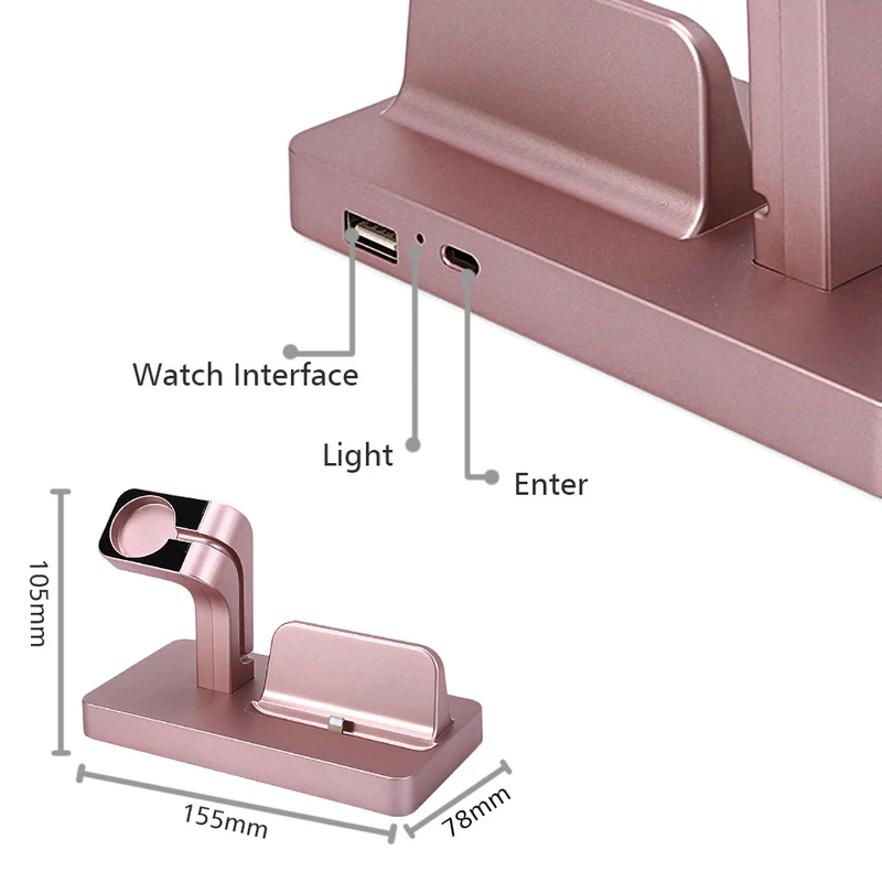 2 в 1 Подставка для зарядного устройства Apple IWatch Series 3 Watch IPhone X 6 6S 7 8 Plus|Подставки и
