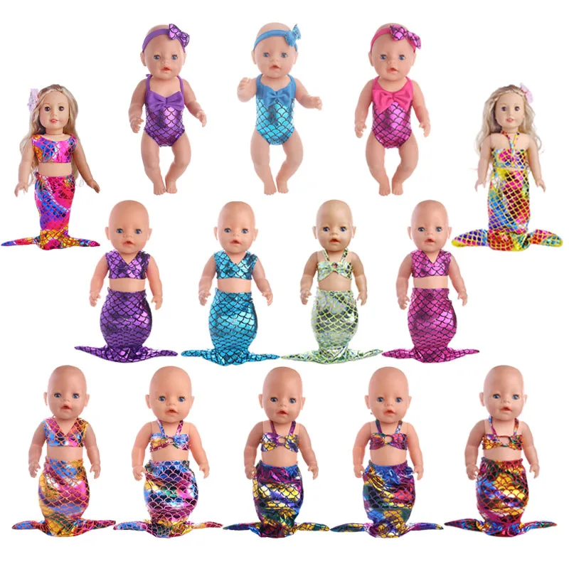 2 шт. кукла русалка 18 дюймов 43 см|baby born zapf|baby bornbaby 43cm |