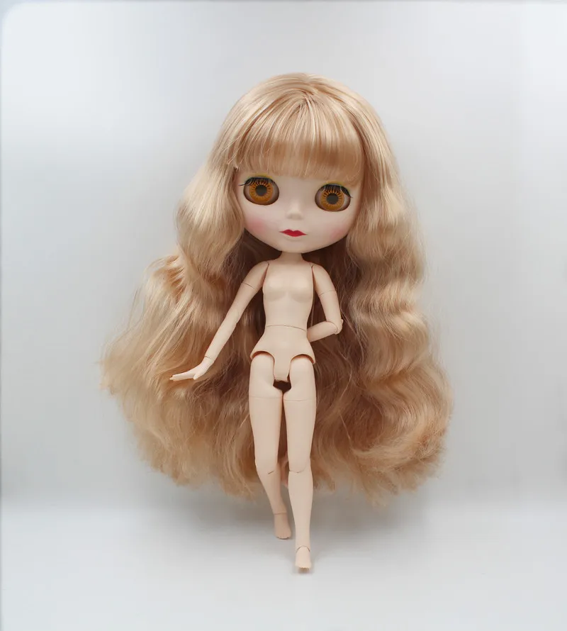 Blygirl кукла Blyth светлые кудрявые волосы новая для лица 19 суставов тела телесная