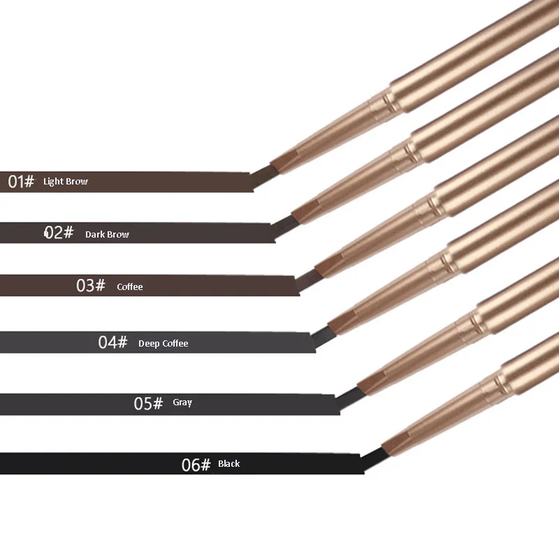 3 pcs/lot 5 Colors Eyebrow Pencil Waterproof natural Black Grey Automatic Pen Long-lasting Soft And Smooth with Brushes | Красота и