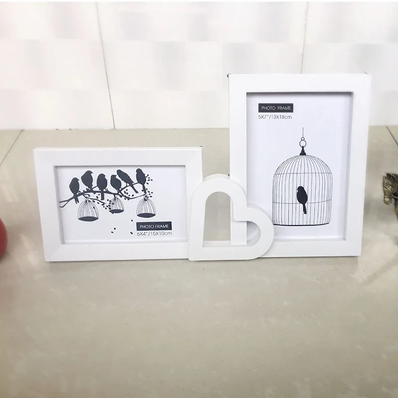 Полый дизайн любовь деревянная фоторамка DIY фоторамки 1 шт. искусство домашний