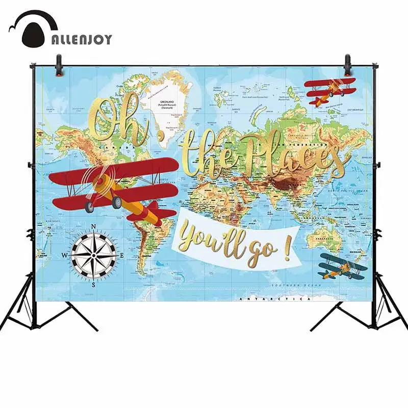 Allenjoy фон для фотосъемки путешествия по всему миру летающий самолет фотостудия