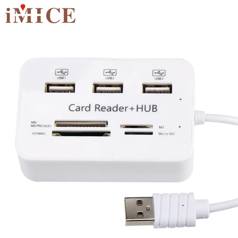 D3 микро USB концентратор комбо 2 0 3 порта Кардридер высокоскоростной Мульти