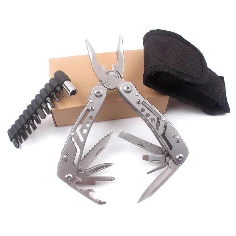 

Multi function Pliers Tools Stainless steel Multi Tool Pocket Knife Portable Camping Combined Cable Cutter Camping Hiking Tools