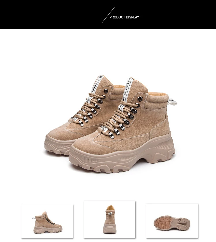 Botas mujer; Повседневная обувь из натуральной кожи; женские модные брендовые Теплые Ботинки martin; женская обувь с мехом; зимняя женская обувь