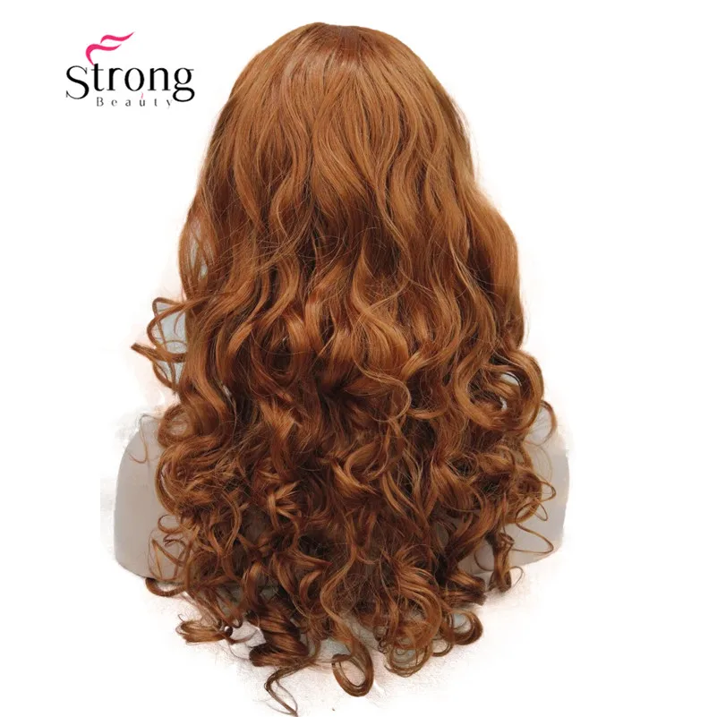 StrongBeauty длинный блондин выделяет кудрявые Тепло ОК синтетический парик с головной повязкой - Цвет: 130A