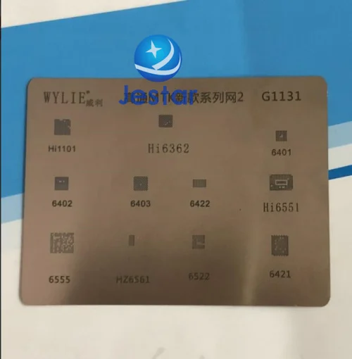 2pcs/lot BGA reballing reball template stencil for HI1101 HI6362 HI6401 6402 6403 6422 HI6551 6555 6561 6522 6421 | Электронные