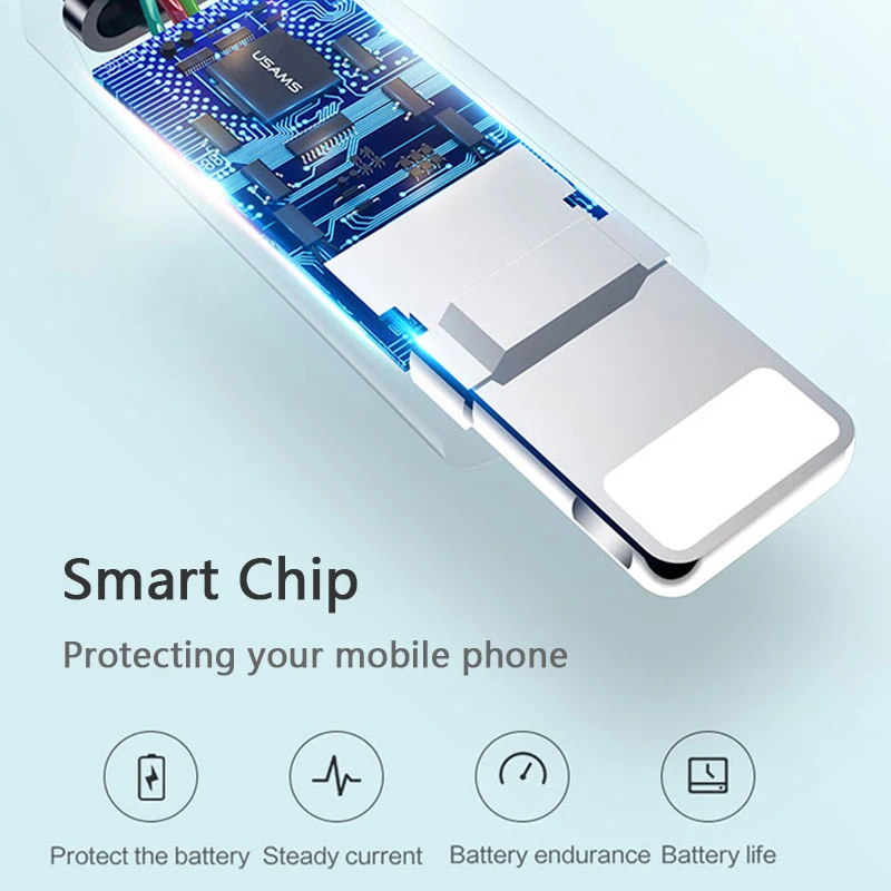 Кабель-адаптер для мобильного телефона USB iPhone iOS 2A USAMS кабель быстрой зарядки iphone