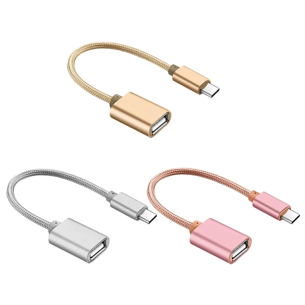 Металлический кабель-адаптер USB C 3 1 Type папа-USB мама OTG для синхронизации данных |