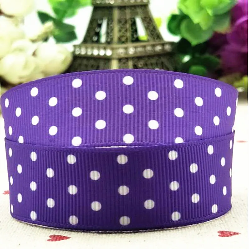 Бесплатная доставка 22 мм разноцветная однотонная мультяшная лента в горошек 10