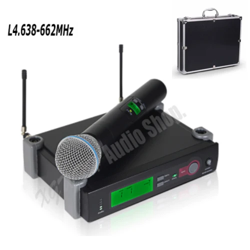 BETA58A 638-662MHz SLX24 BETA58A SM58 SM 58 UHF беспроводной микрофон Система одна запись студия Динамический Ручной караоке микрофон с коробкой - Цвет: BETA58A 638-662MHz