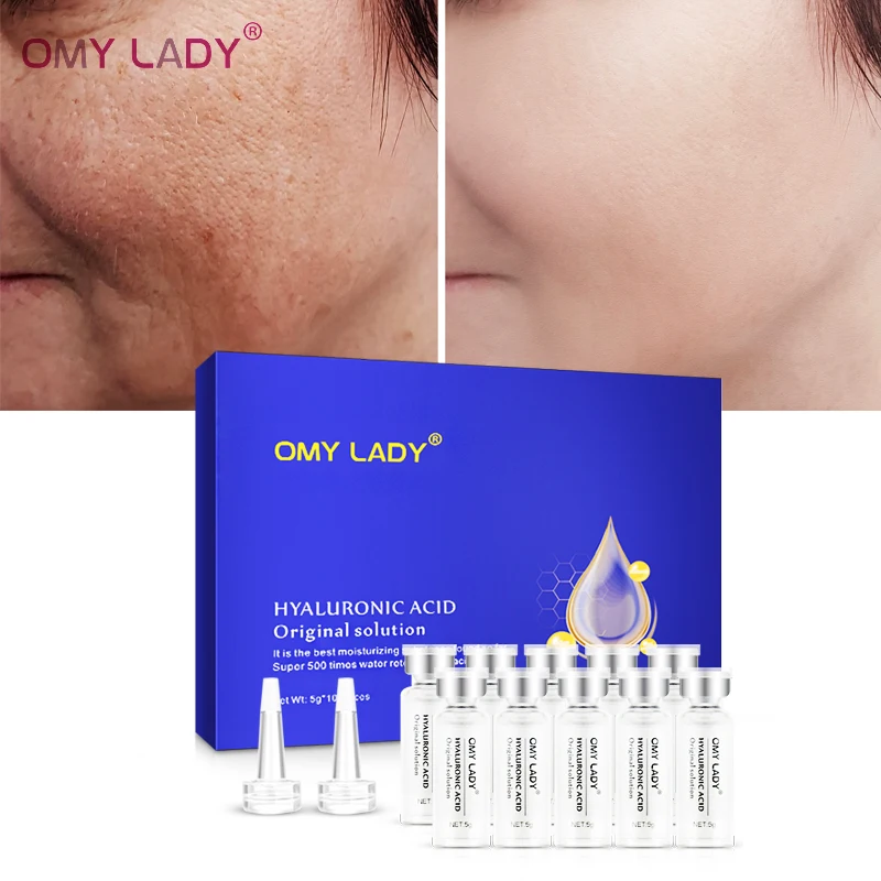 

OMY LADY 10pcs Hyaluronic Acid Original solution facial serum anti-aging deep moisturizing anti-wrinkles skin care essence face