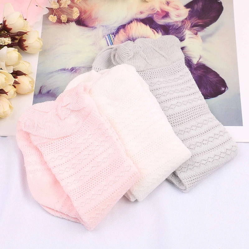 

New Sale 0-6Years Baby Boys Girls Cotton Mesh Breathable Soft Socks Newborn Infant Non-slip Long Socks Kids Knee High Socks