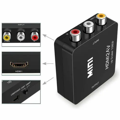 HDMI в AV RCA CVBS 1080 P композитный аудио конвертер видеоадаптера с usb кабелем для