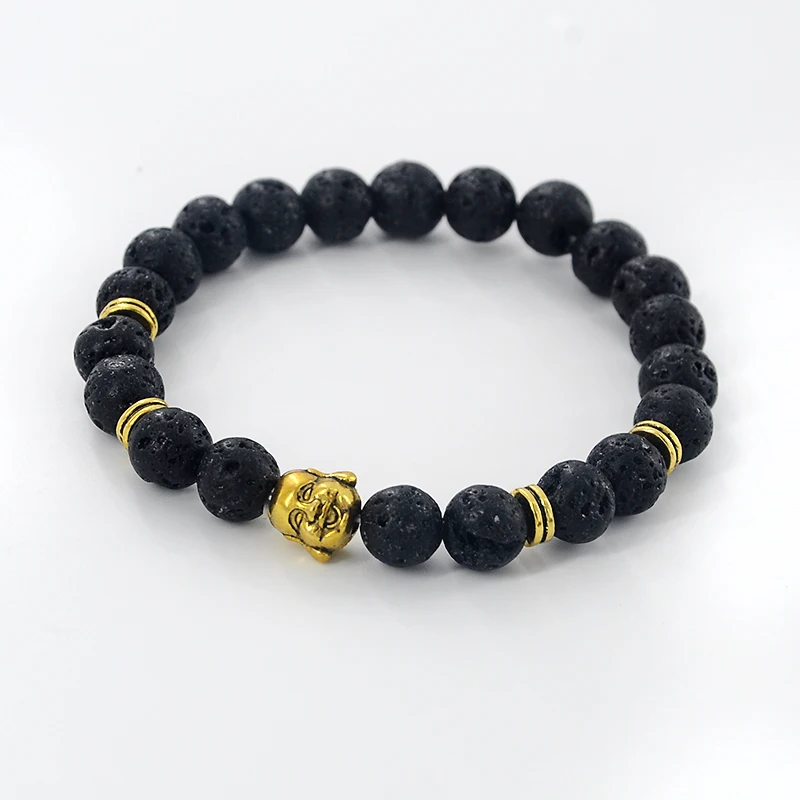 Высокое качество ручной работы мужские бусы браслеты с одним натуральным камнем