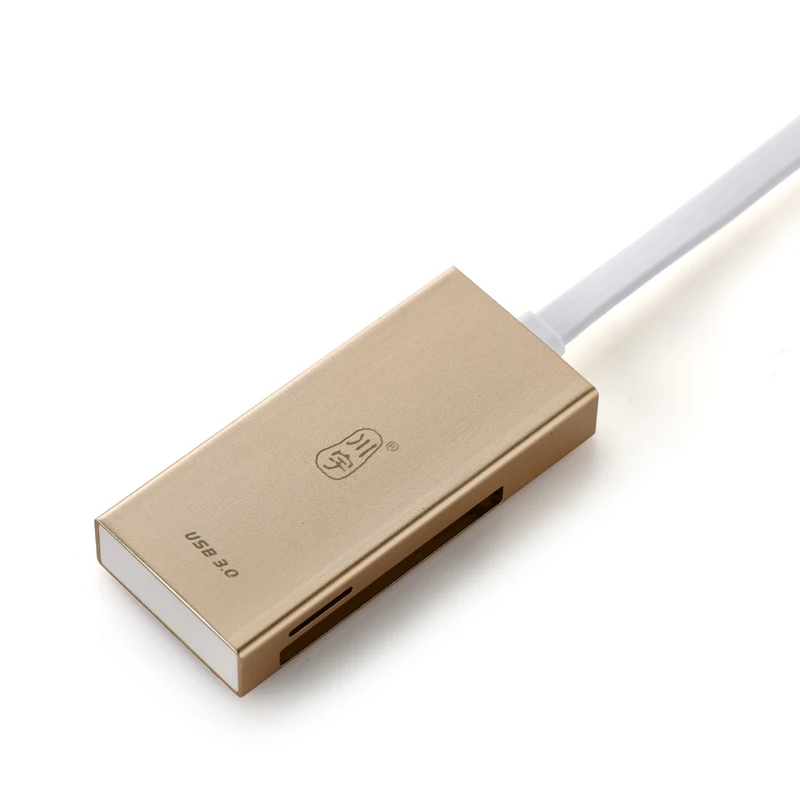 Металлический многофункциональный кардридер для 3 мобильных камер SLR TF/SD/CF карт