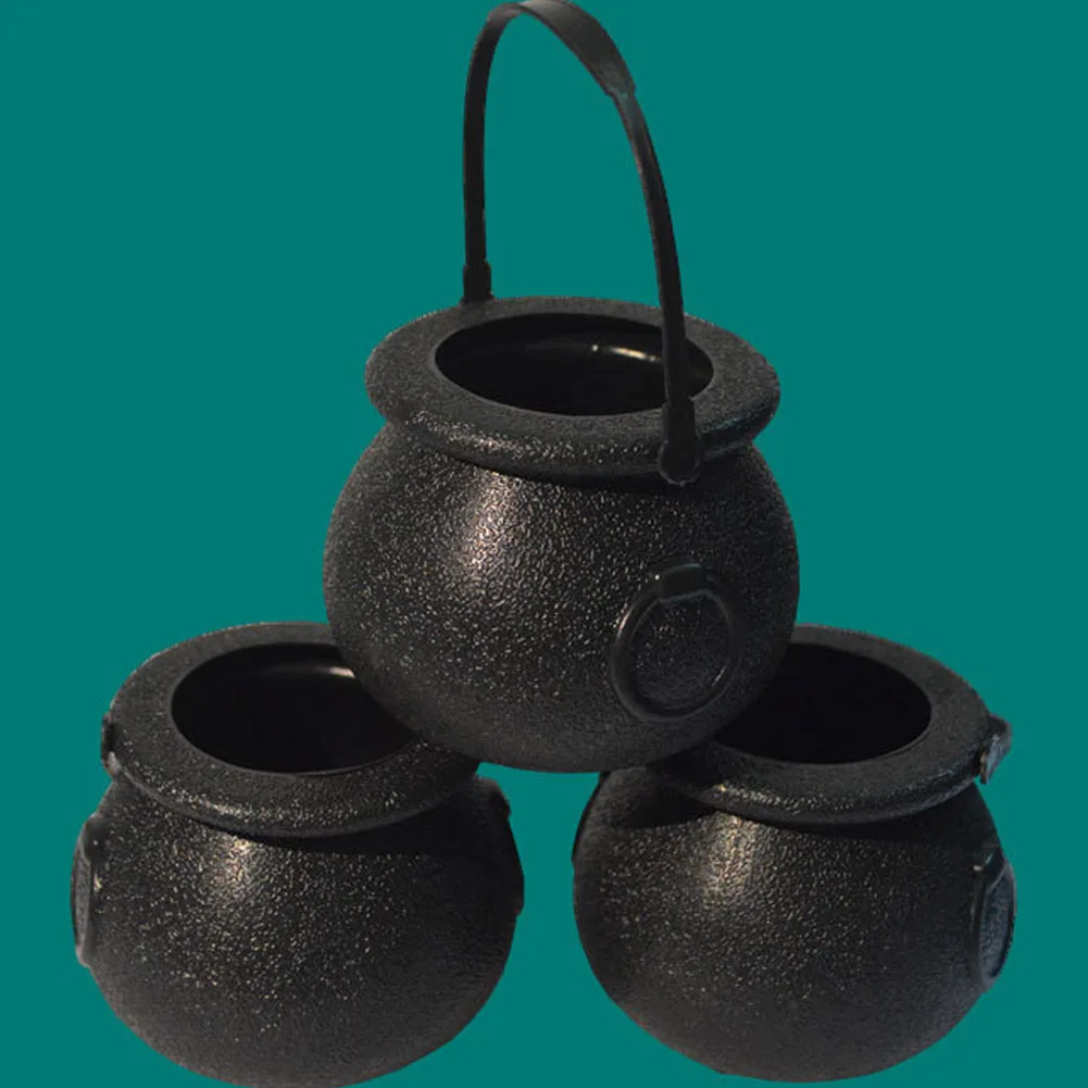 Хэллоуин конфеты Pots ведьма котел чайники с рисунком черепа держатель ковша ручка