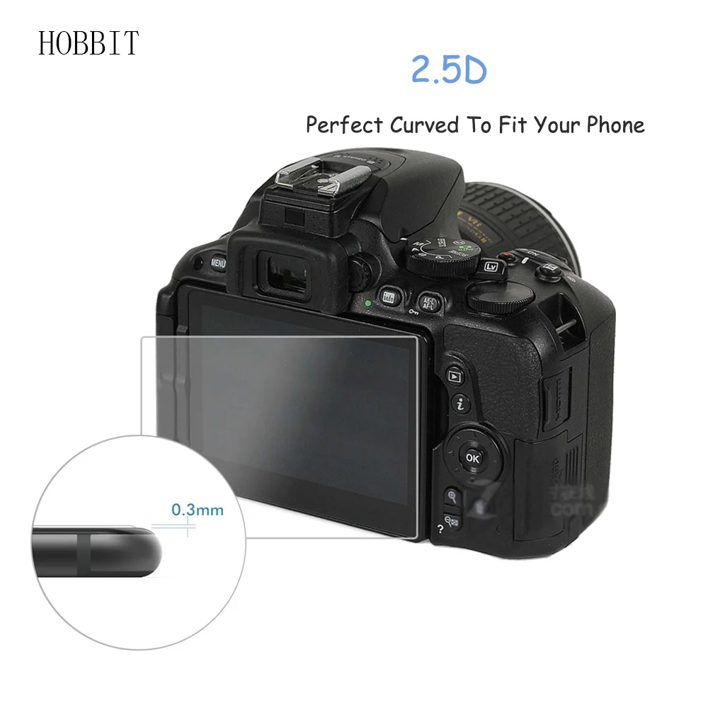2 упаковки для Nikon D5600 0 3 мм 2.5D 9H прозрачное Закаленное стекло Защитная пленка
