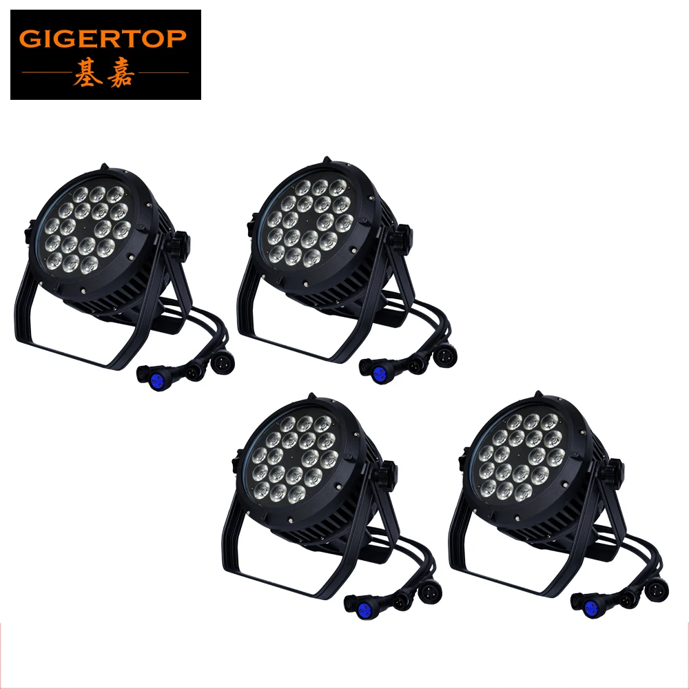 TIPTOP 18x18 Вт RGBWY UV 6IN1 Led Par Светильник водонепроницаемый чехол с двойным раздельным