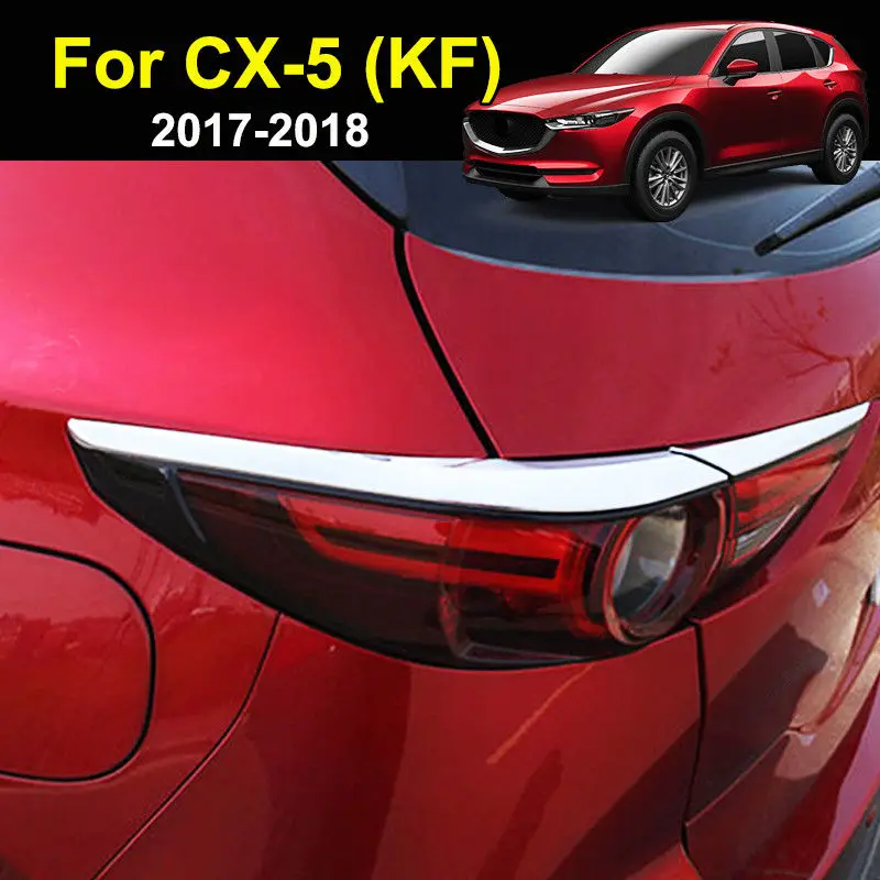 

BBQ @ FuKa для Mazda Cx-5 Cx5 2017 2018 хромированный задний фонарь накладка отделка для бровей 1 шт. ABS серебристая отделка для бровей
