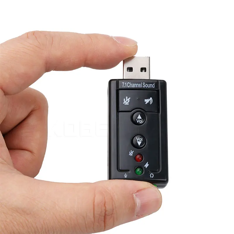KEBIDUMEI External USB VIRTUAL 7.1 Channel 3D Speaker Audio Microphone Sound Card Mic Adapter 3.5mm Jack Stereo | Компьютеры и офис
