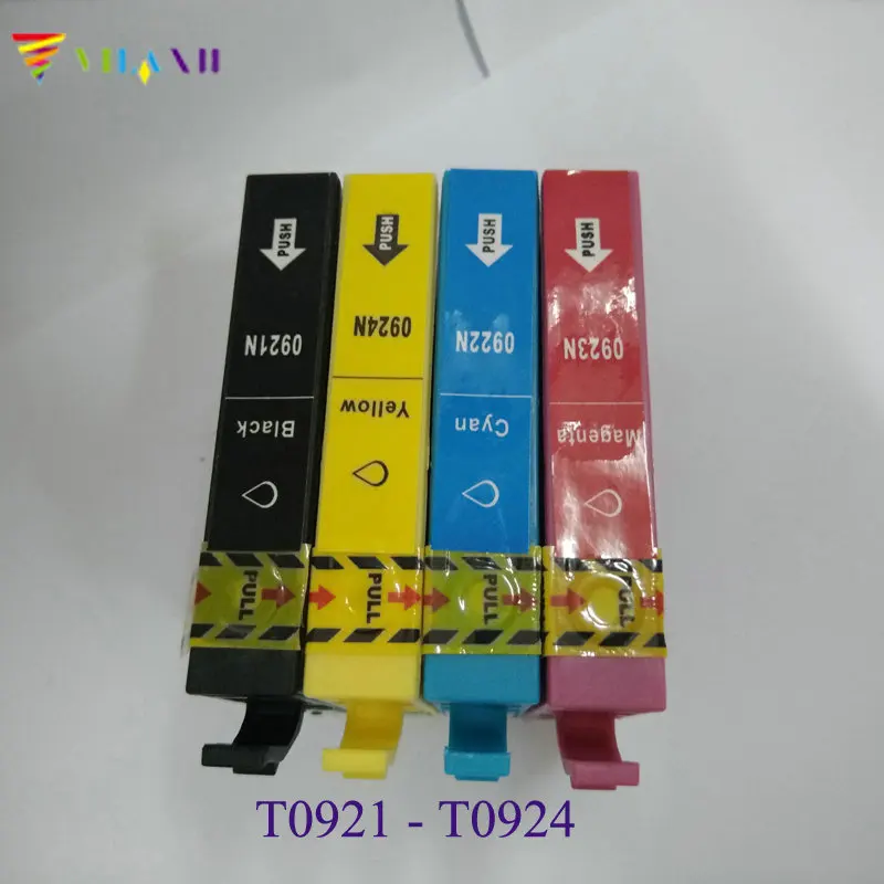 Vilaxh 4 шт. T0921 чернильный картридж T0921N для Epson Stylus CX4300 TX117 T26 T27 TX106 TX119 TX109 C91 чернила
