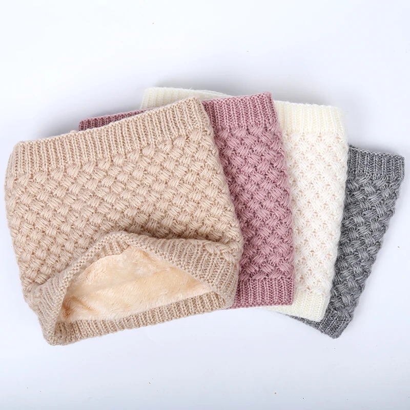 Лидер продаж 2018 однотонная Шерстяная Вязаная Шапка-бини шарф комплект из 2