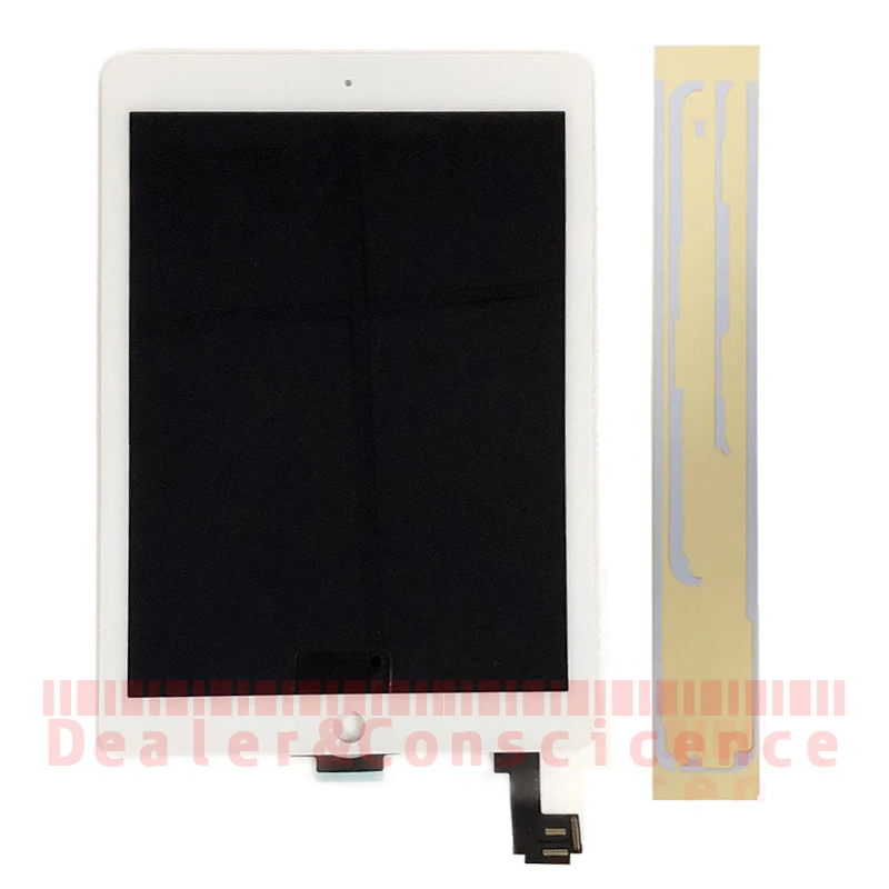 1 шт. хорошо работает для Apple iPad Air 2 A1566 A1567 для iPad 6 ЖК-дисплей в сборе сенсорный экран стеклянная панель+ клей