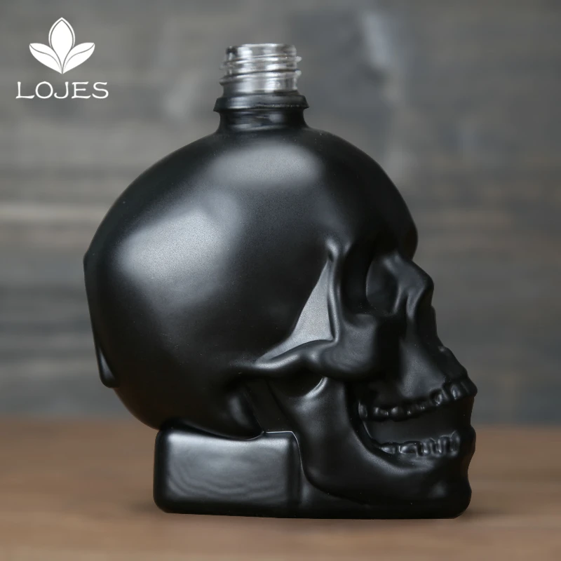 Скраб горький бутылка горькой блошницы медицины с пипеткой, жидкое косметическое средство, матовый черный череп Форма Стекло с безопасной для детей Коктейльные 30/60/120 мл