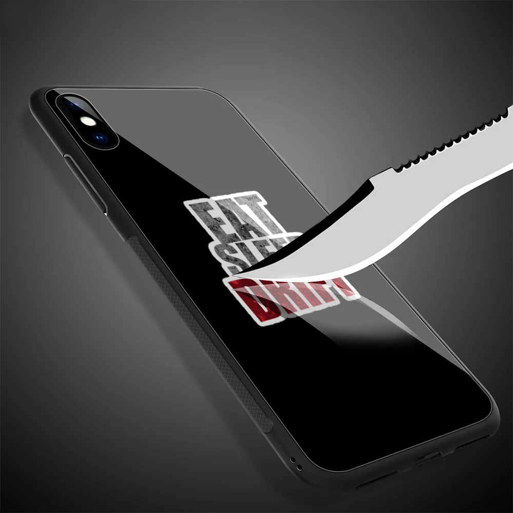 Lavaza Eat Sleep JDM Tempered glass TPU Case for iPhone XS Max XR X 8 7 6 6S Plus 5 5S SE | Мобильные телефоны и