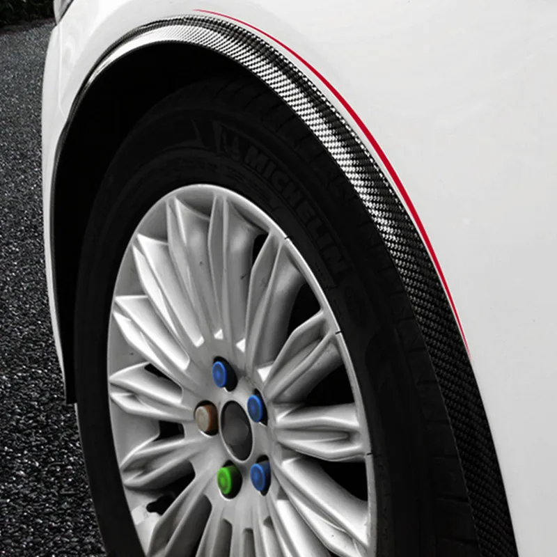 4 шт. колеса автомобиля бровей модификации Стайлинг Литье из углеродного волокна