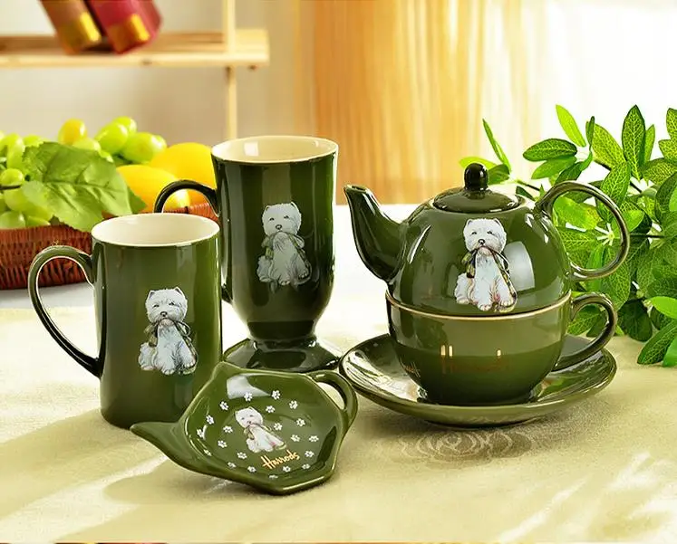 Новое поступление Топ класс керамическая двойная чашка [1pot + 1 cup] чайная с