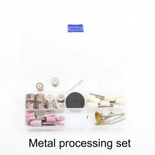 Metal processing set Гравировальный станок расходные материалы алмазная шлифовальная игла части фрезерование полировка сверление режущие инструменты мини электрический шлифовальный бит - Цвет: Metal processing set