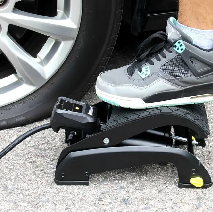 Переносной двойной велосипедный воздушный насос портативный ножной для