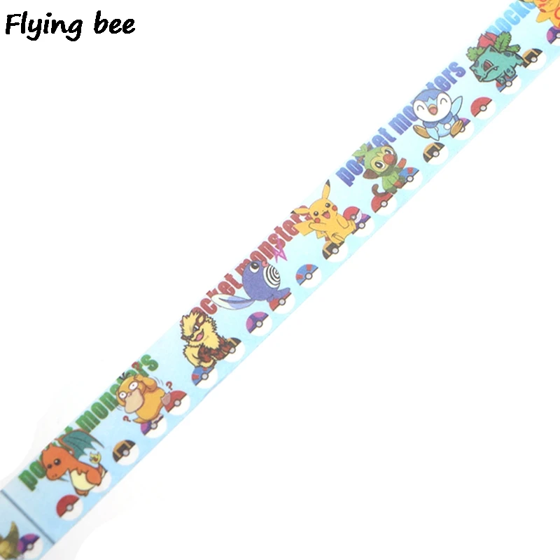 Flyingbee 15 мм X 5 м Бумага васи клейкие ленты Пикачу милый клейкая лента DIY Скрапбукинг наклейка этикетка маскирующая лента X0317