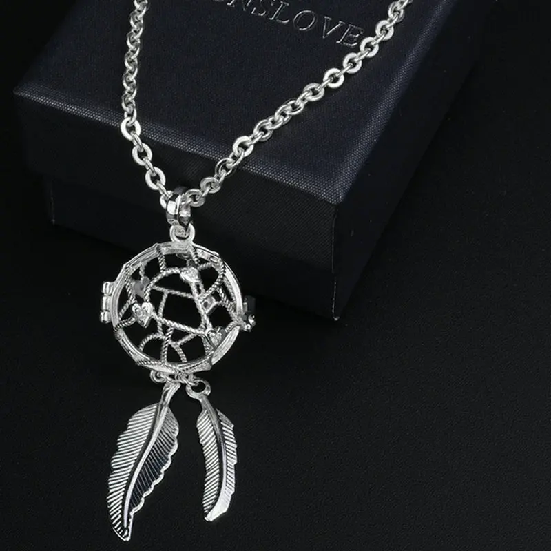 Eudora гармония Ловец снов медальон клетка кулон ожерелье Femme Collier Colgante Ангел звонящий Звук Шар Материнство ювелирные изделия K257