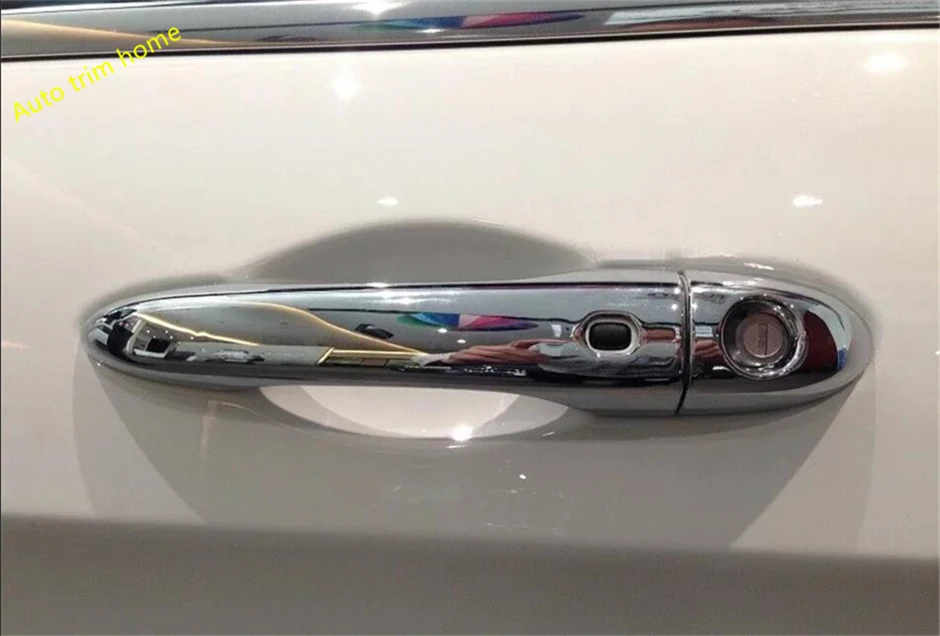 

ABS Chrome Exterior Refit Kit Door Handle Cover Trim / With SMART Key hole For Jeep Grand Cherokee 2014 - 2017 Auto Accessories