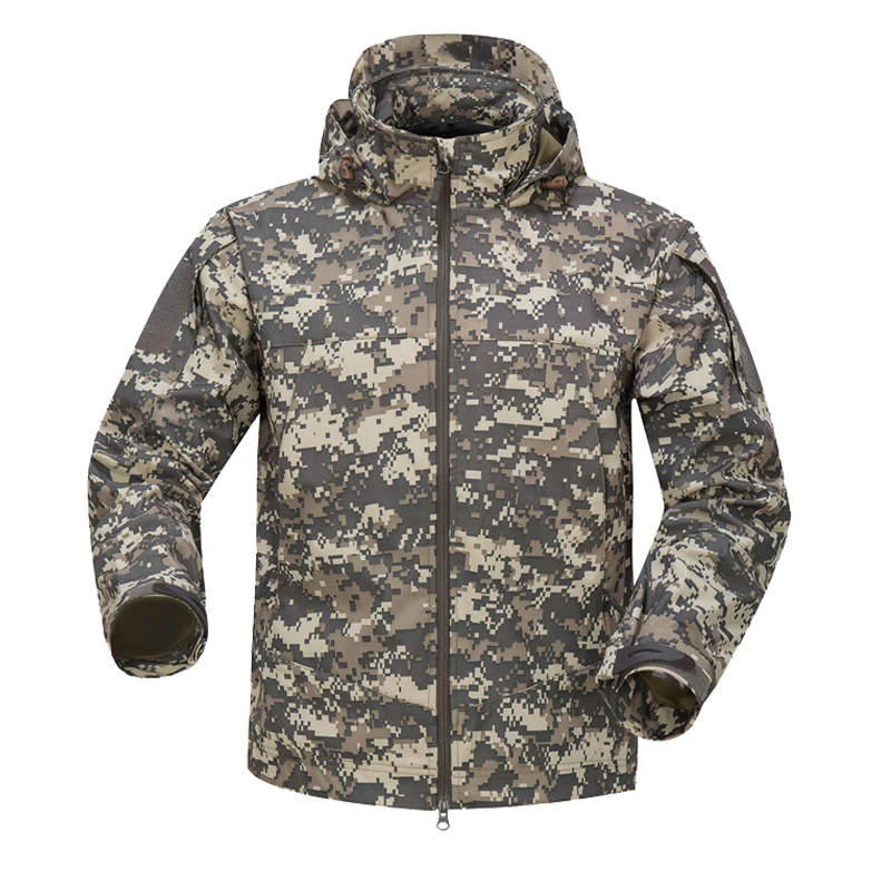 Мужская Флисовая тактическая куртка бомбер водонепроницаемая ветровка в стиле